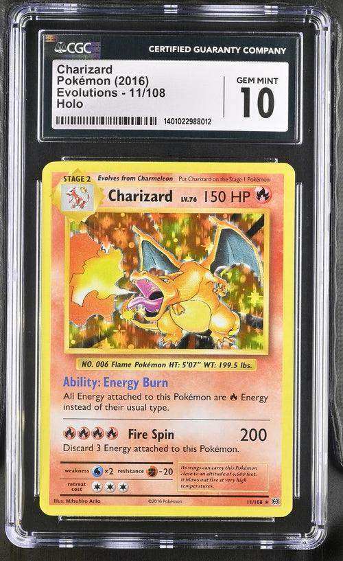 PSA 9 Charizard 11/108 XY retail Evolutions Holographic Rare