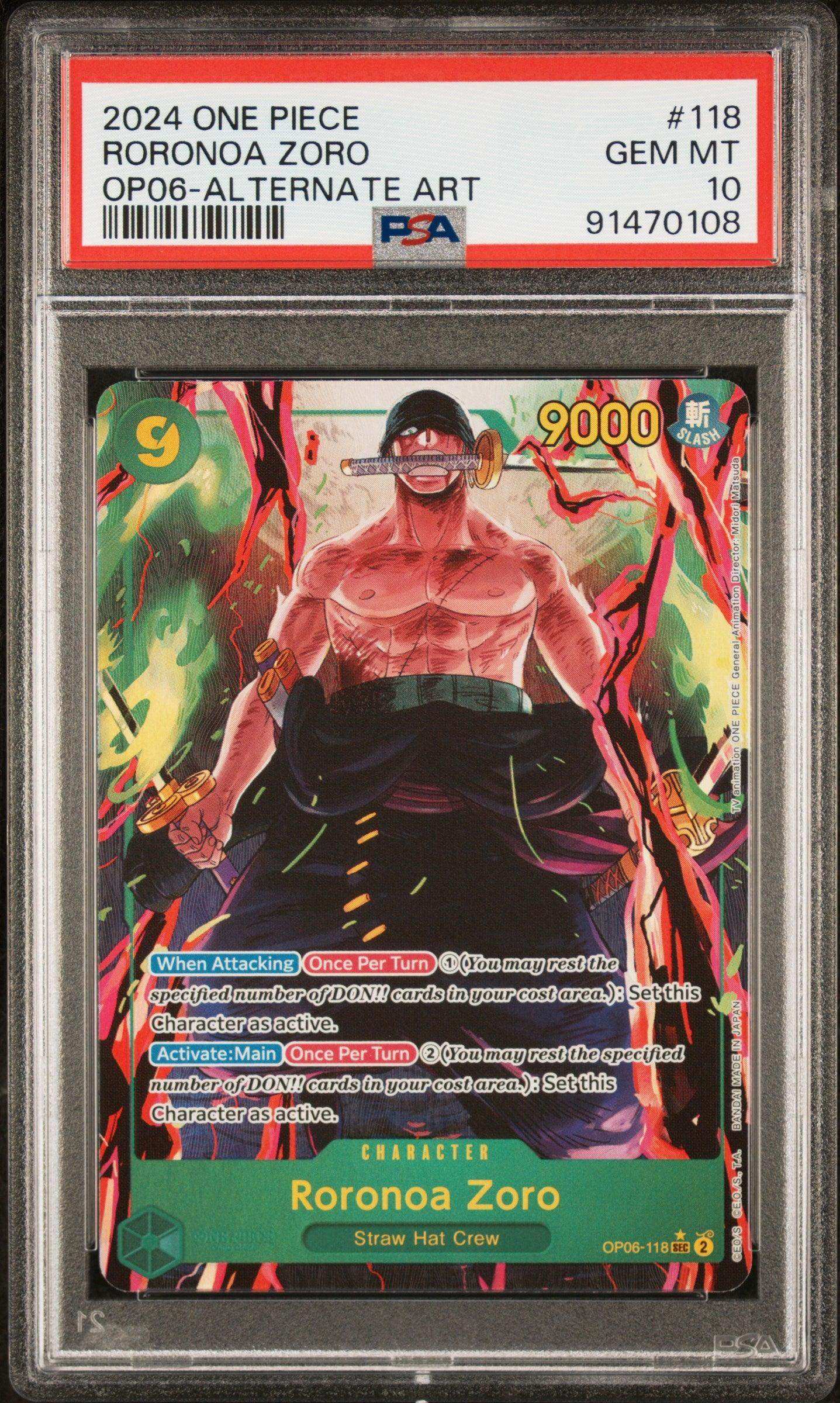 PSA 10 purchases One Piece Zoro