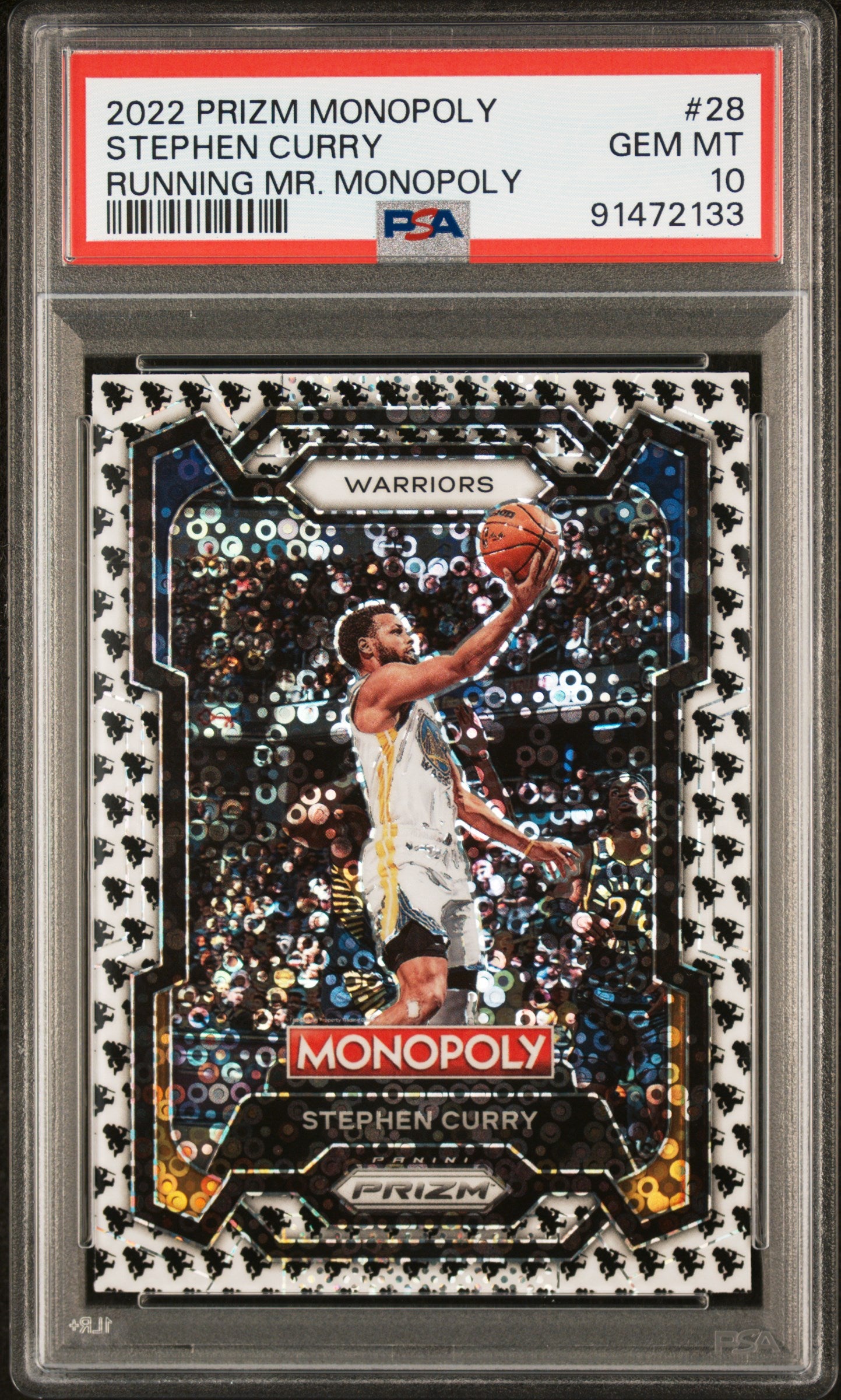 2022 Panini Prizm Monopoly Stephen Curry #28 Running MR. PSA 10