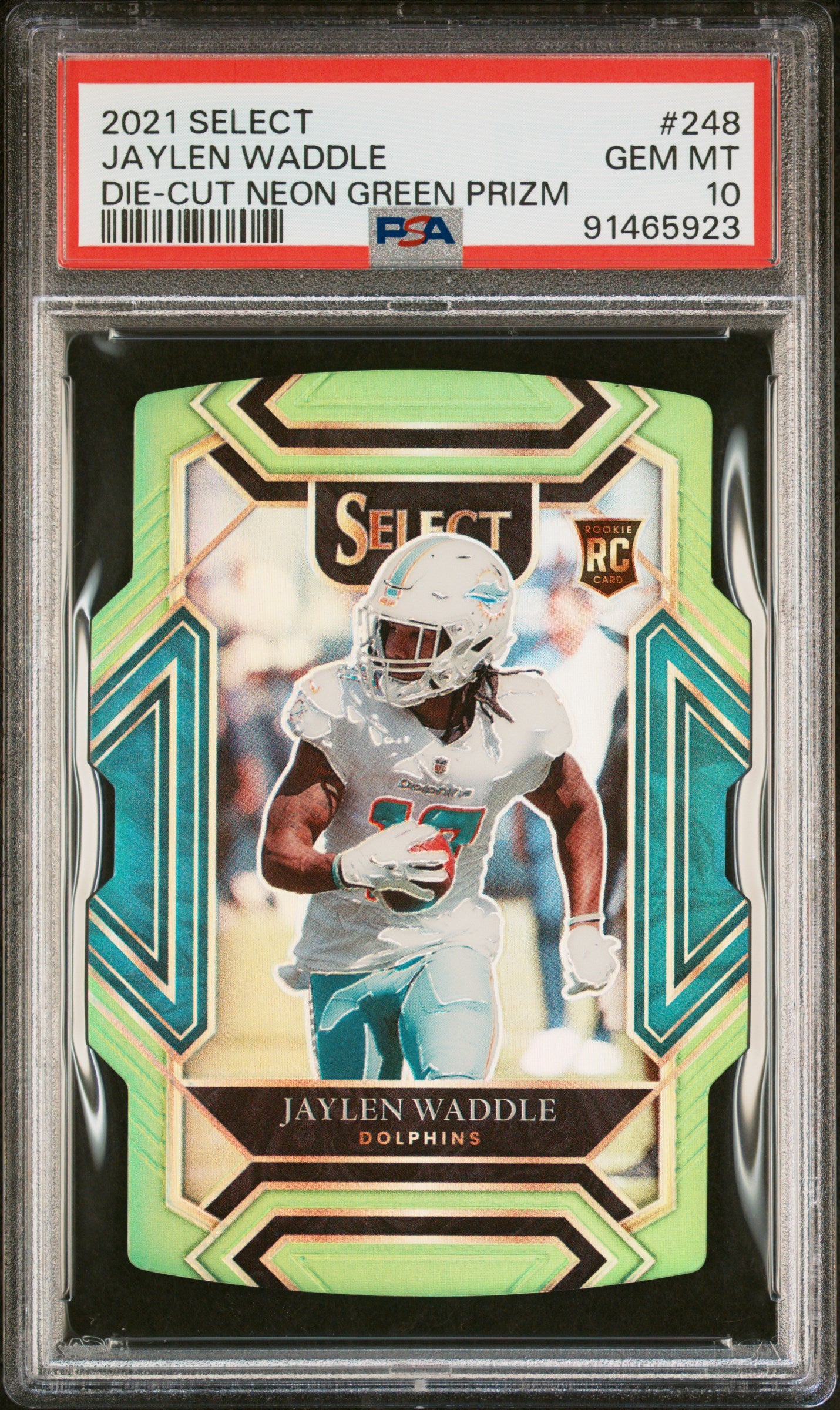 NEW Jaylen Waddle Select deals Football Rookie Card Green /349 2021