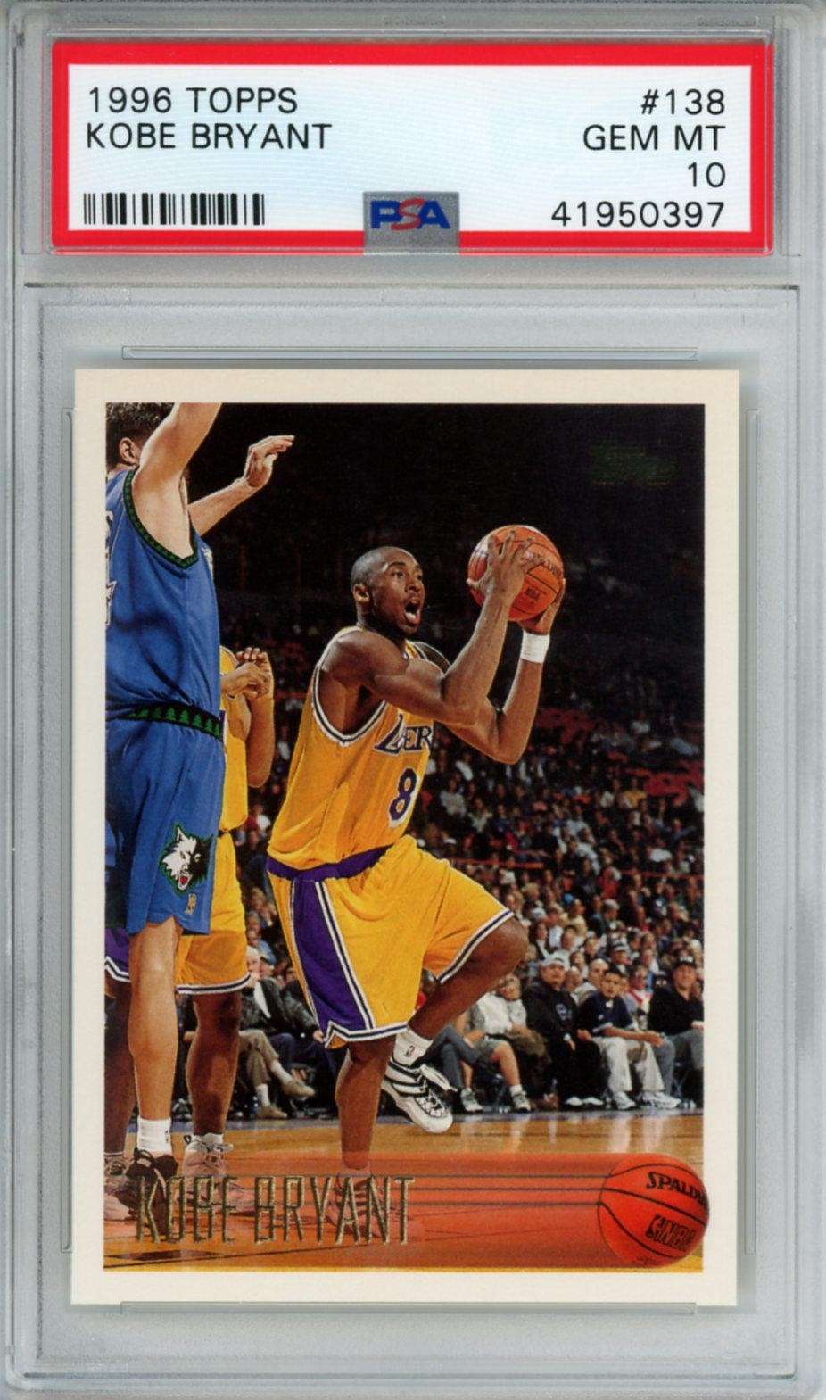 1996 Topps 138 Kobe Bryant Psa 10