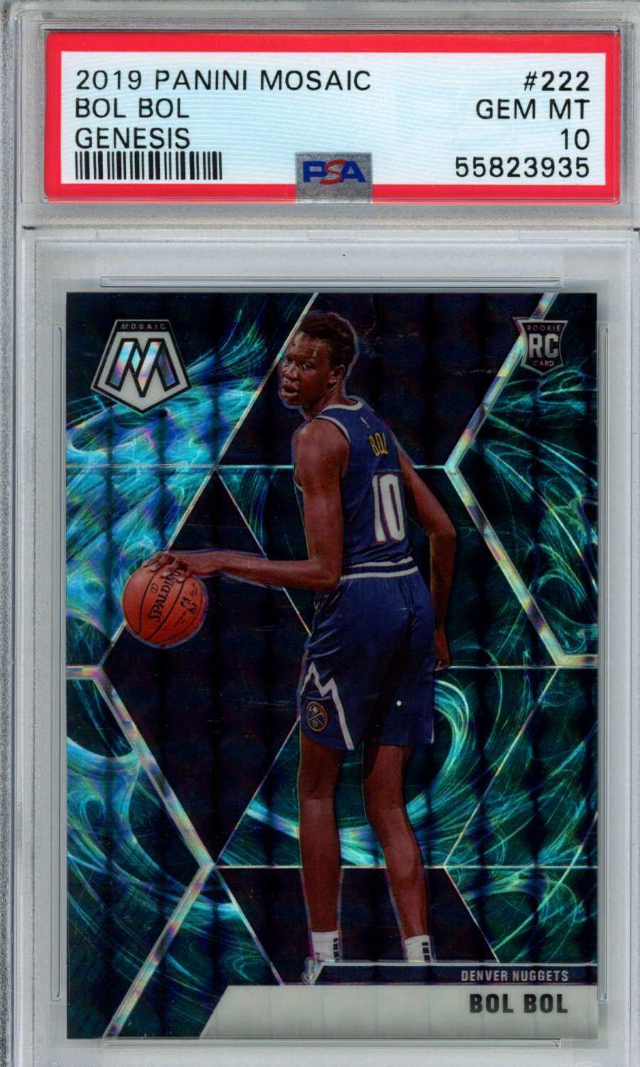 2019 Panini Mosaic Bol Bol #222 Genesis PSA 10