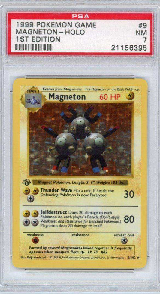 1999 PokéMon TCG Magneton #9 PSA 7