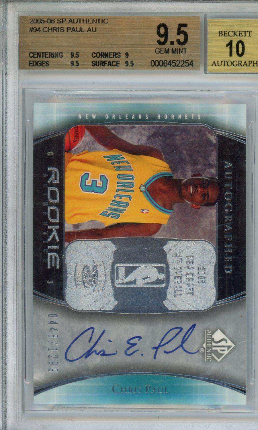 2005-06 SP Authentic Chris Paul #94 BGS 9.5 Auto 10