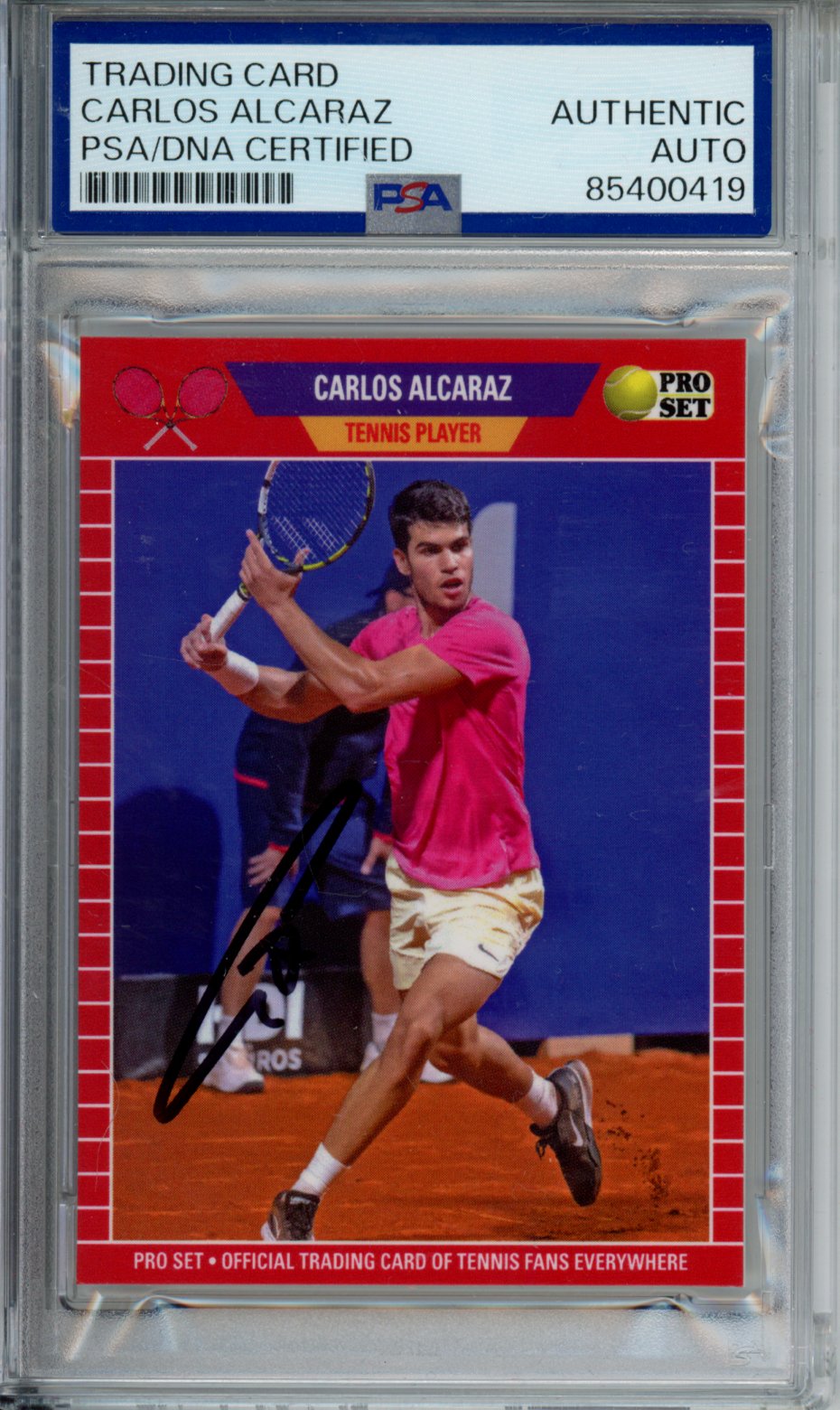 2023 LEAF PRO SET CARLOS ALCARAZ #PB-7 PSA AUTHENTIC AUTO 85400419