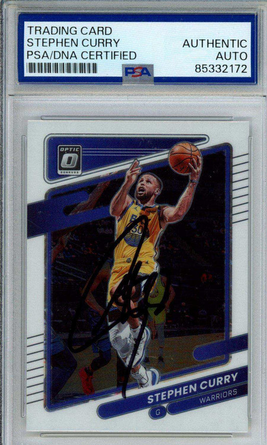 2023 Basketball 2021-22 OPTIC STEPHEN CURRY #128 IN PERSON AUTO PSA CERT 85332172