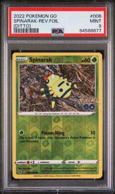 2022 POKEMON GO SPINARAK-REV.FOIL [DITTO] #6 PSA MINT 9