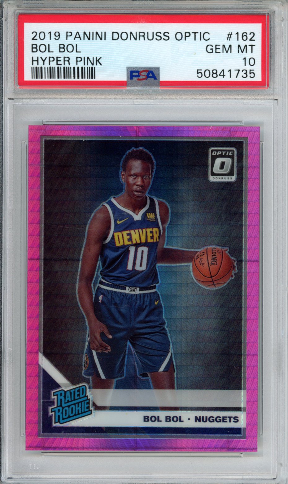 2019 Panini Donruss Optic Bol Bol #162 Hyper Pink PSA 10