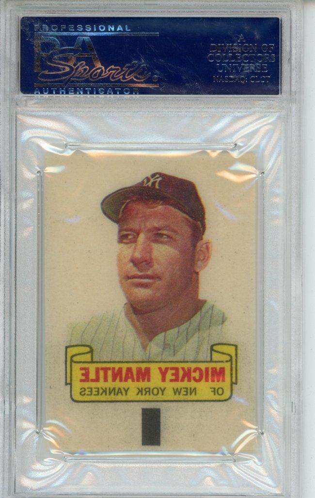 1966 Topps Rub-Offs Mickey Mantle PSA 8