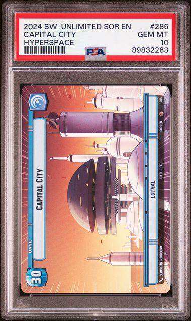 2024 STAR WARS: UNLIMITED SPARK OF REBELLION CAPITAL CITY HYPERSPACE #286 PSA GEM MT 10