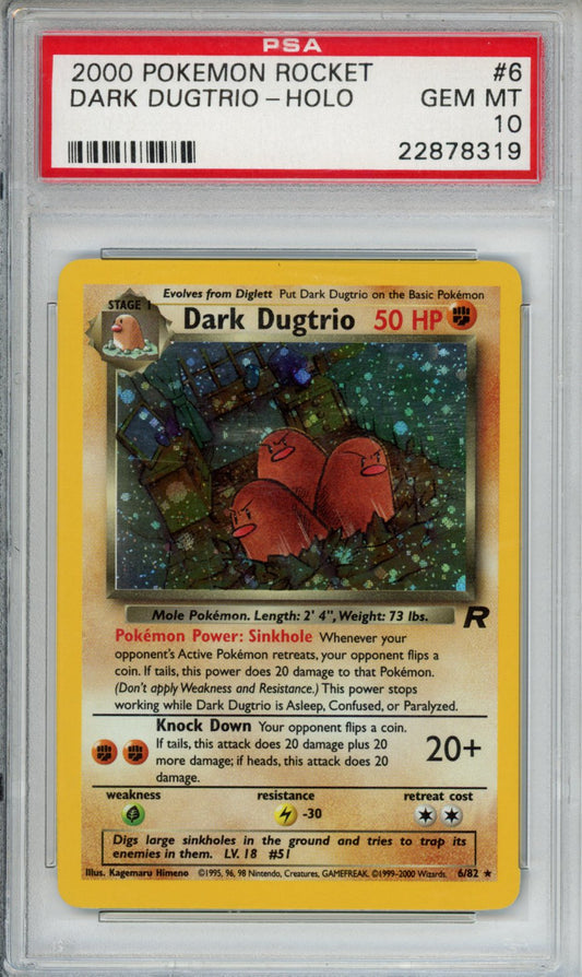 PokéMon TCG Dark Dugtrio #6 PSA 10