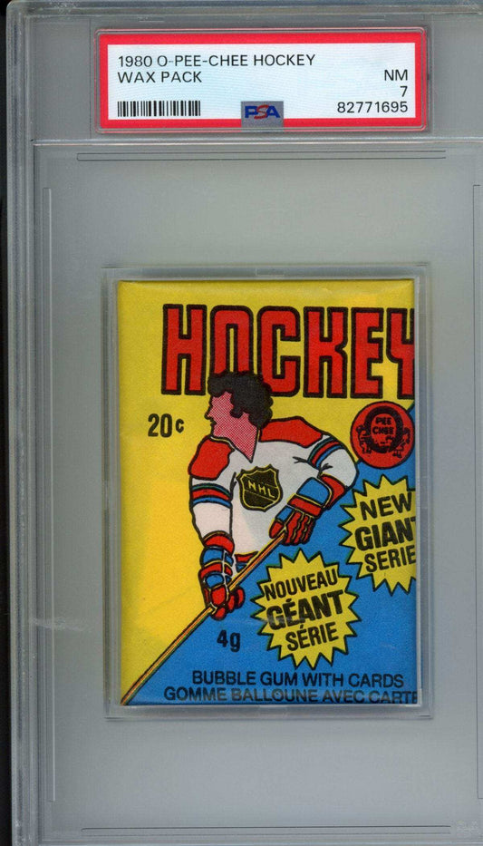 1980 O.P.C. Hockey Wax Pack Wax Pack PSA 7