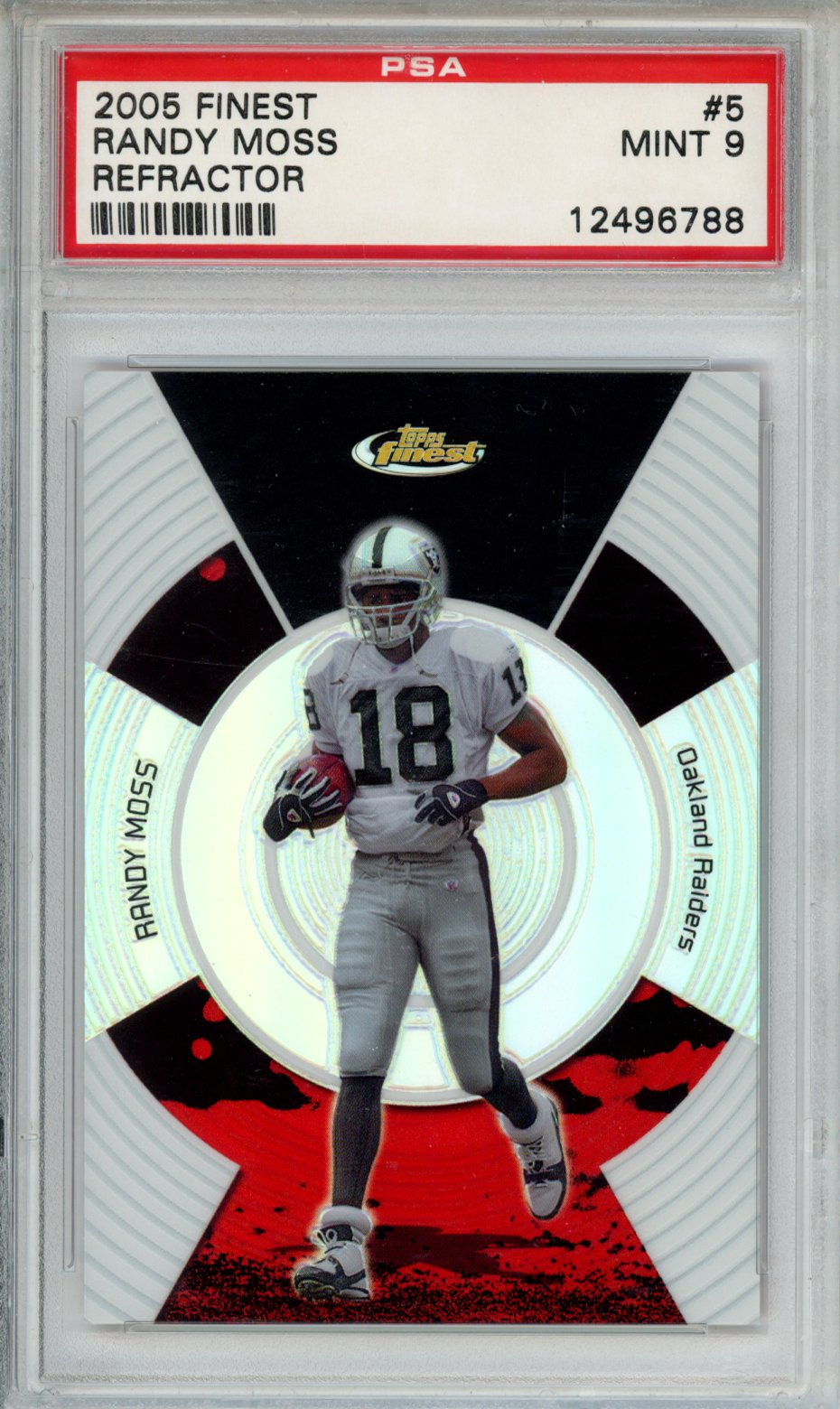 2005 Finest Randy Moss #5 Refractor PSA 9