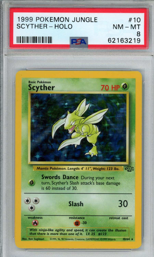 PokéMon TCG Scyther #10 PSA 8