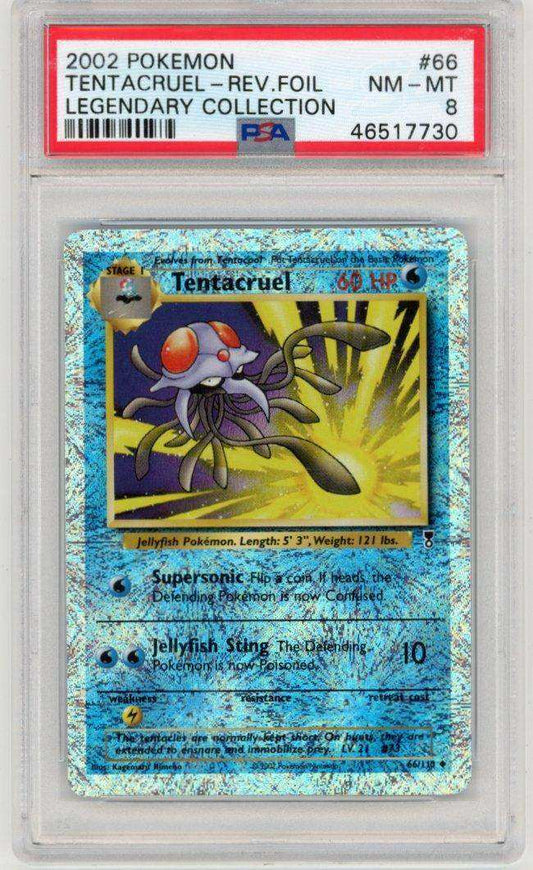 2002 PokéMon TCG Tentacruel-Rev. Foil #66 PSA 8