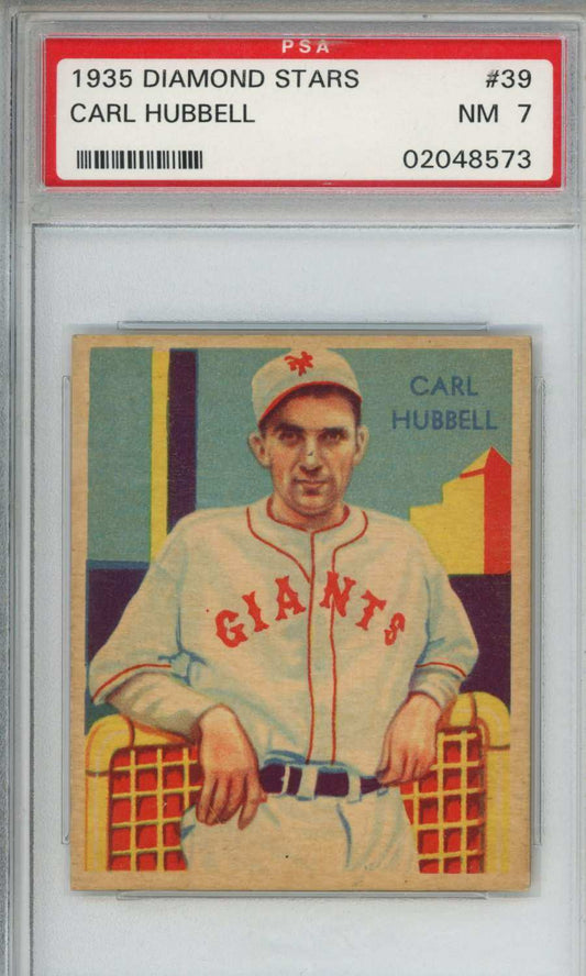 1935 Diamond Stars Carl Hubbell #39 PSA 7