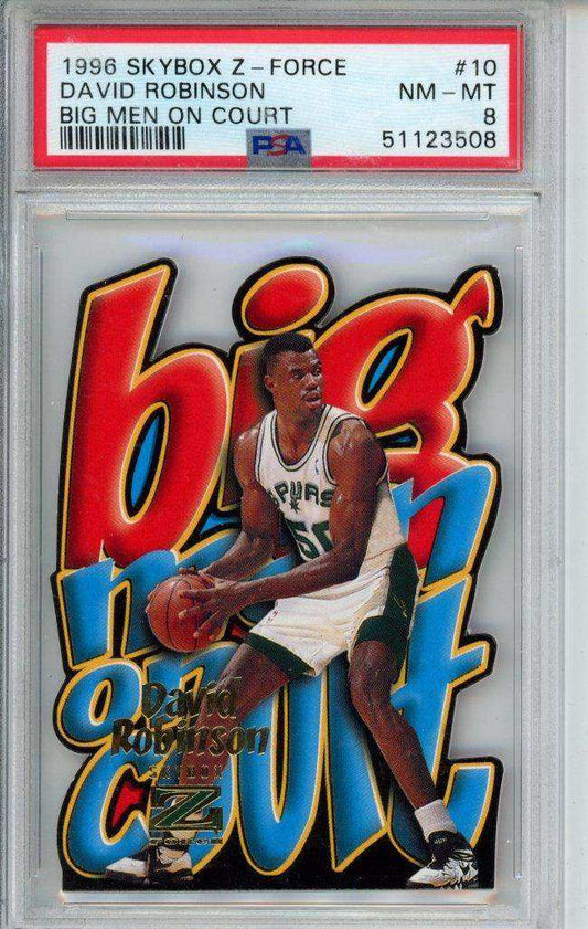 1996 Skybox Z-Force Big Men On Court David Robinson #10 Big Men On Court PSA 8