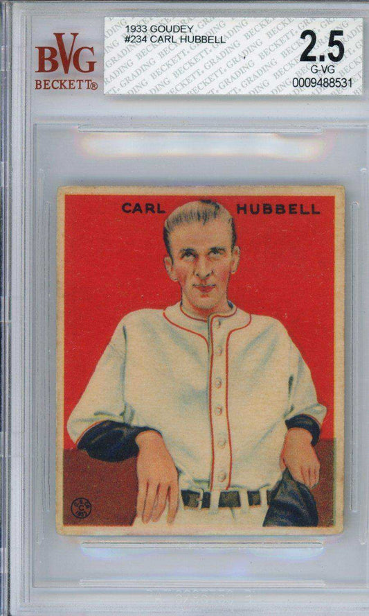 1933 Goudey Carl Hubbell RC #234 BGS 2.5