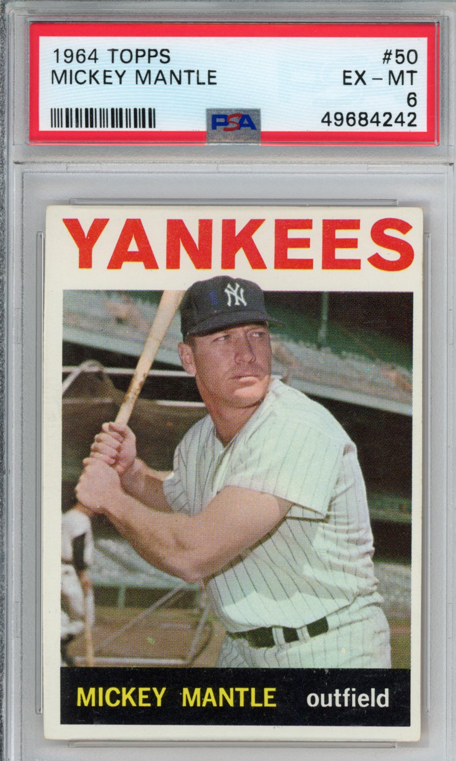 1964 Topps Mickey Mantle #50 PSA 6