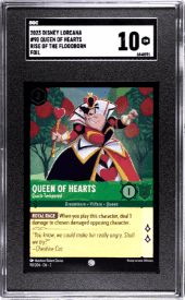 QUEEN OF HEARTS #90 2023 DISNEY LORCANA RISE OF THE FLOODBORN FOIL SGC 10 GEM