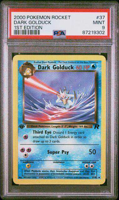 2000 POKEMON ROCKET DARK GOLDUCK 1ST EDITION #37 PSA MINT 9