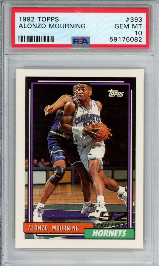 1992 Topps Alonzo Mourning #393 PSA 10