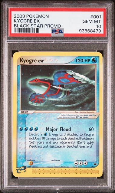 2003 POKEMON BLACK STAR PROMO KYOGRE EX BLACK STAR PROMO #1 PSA GEM MT 10