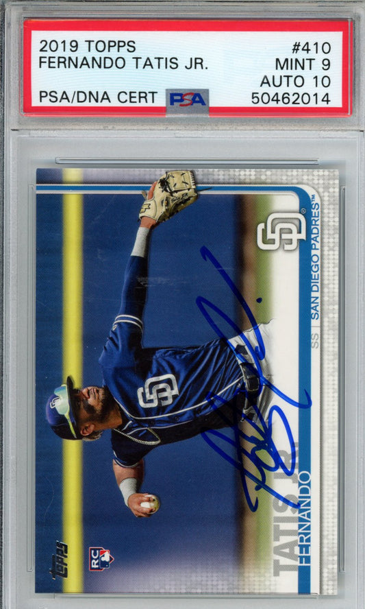 2019 TOPPS FERNANDO TATIS JR PSA 9/10 AUTO 50462014