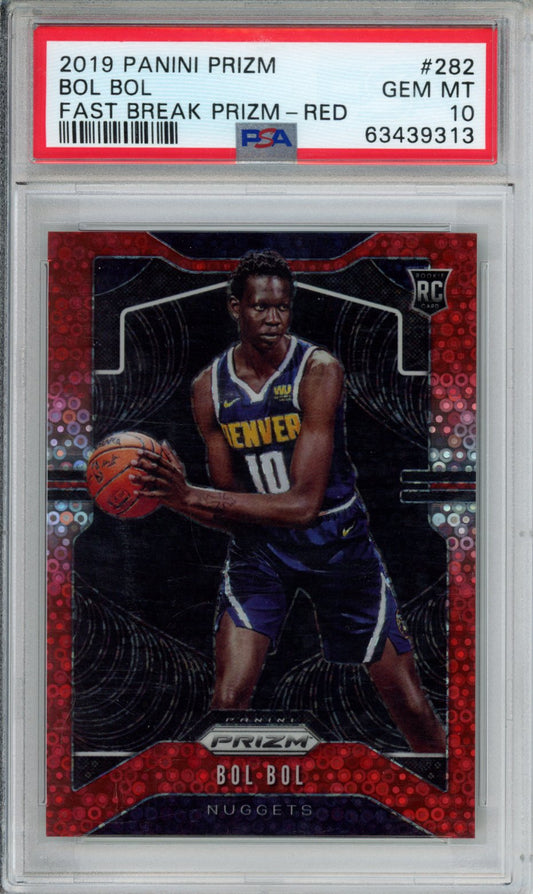 2019 Panini Prizm Bol Bol #282 Fast Break Red PSA 10