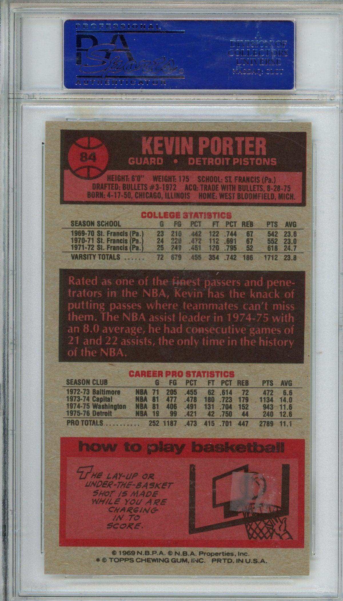 1976 Topps Kevin Porter #84 PSA 8