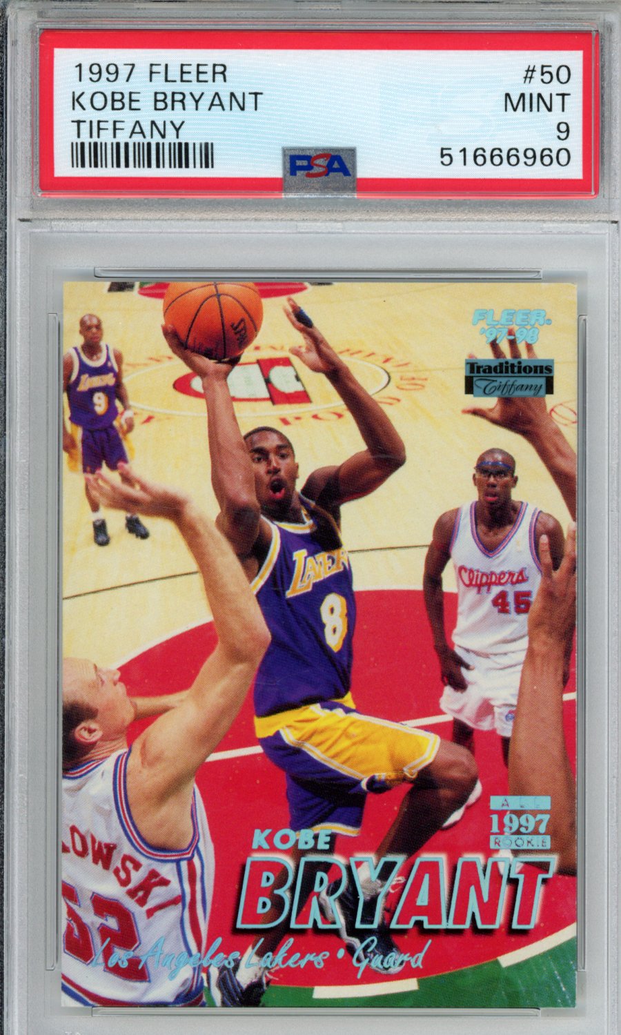 1997 Fleer Kobe Bryant #50 Tiffany PSA 9