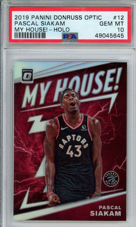 2019 Panini Donruss Optic My House! Pascal Siakam #12 My House! Holo PSA