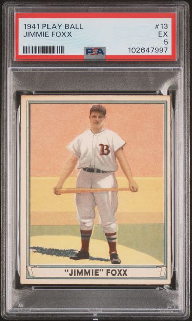 1941 PLAY BALL JIMMIE FOXX #13 PSA EX 5