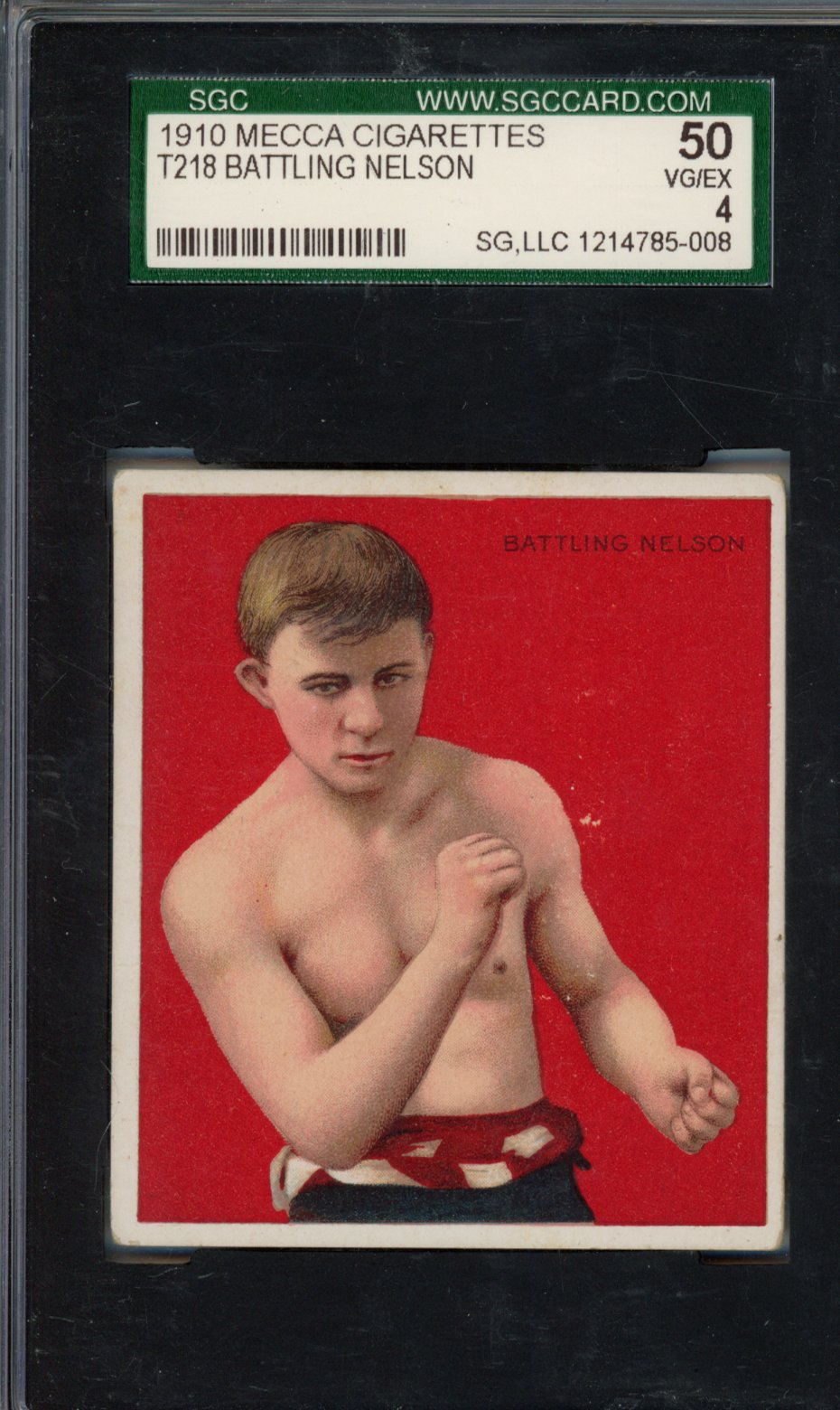 1910 Mecca Cigarettes (T218) Battling Nelson SGC 4