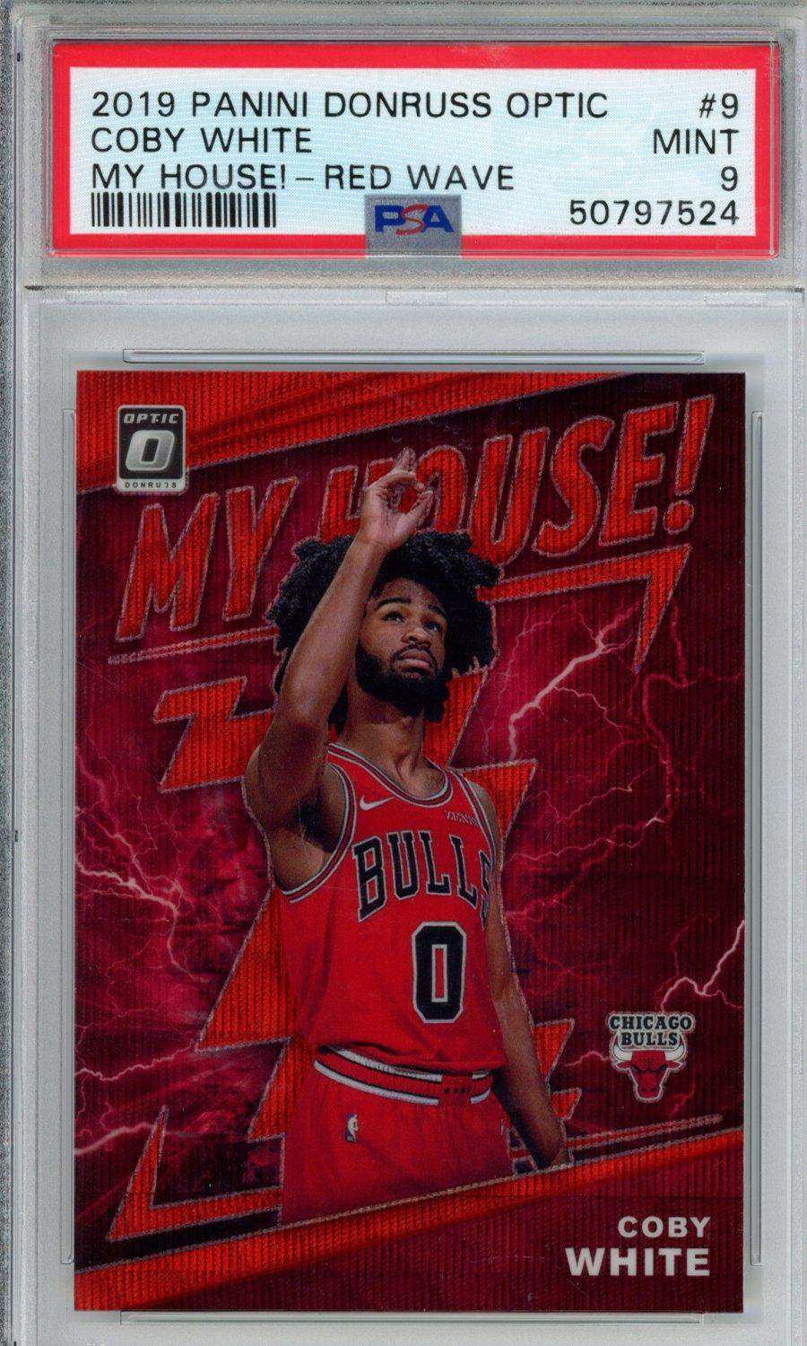 2019 Panini Donruss Optic My House! Coby White #9 My House! Red Wave PSA 9