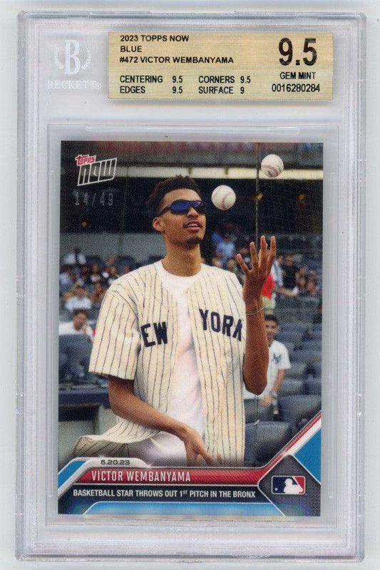 2023 Topps Now Blue Victor Wembanyama #472 BGS 9.5