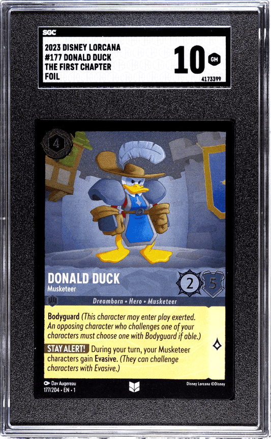 DONALD DUCK #177 2023 DISNEY LORCANA THE FIRST CHAPTER FOIL SGC 10 GEM