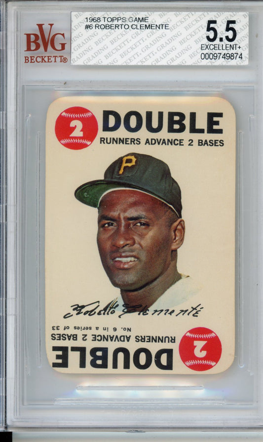 1968 Topps Game Roberto Clemente #6 BGS 5.5