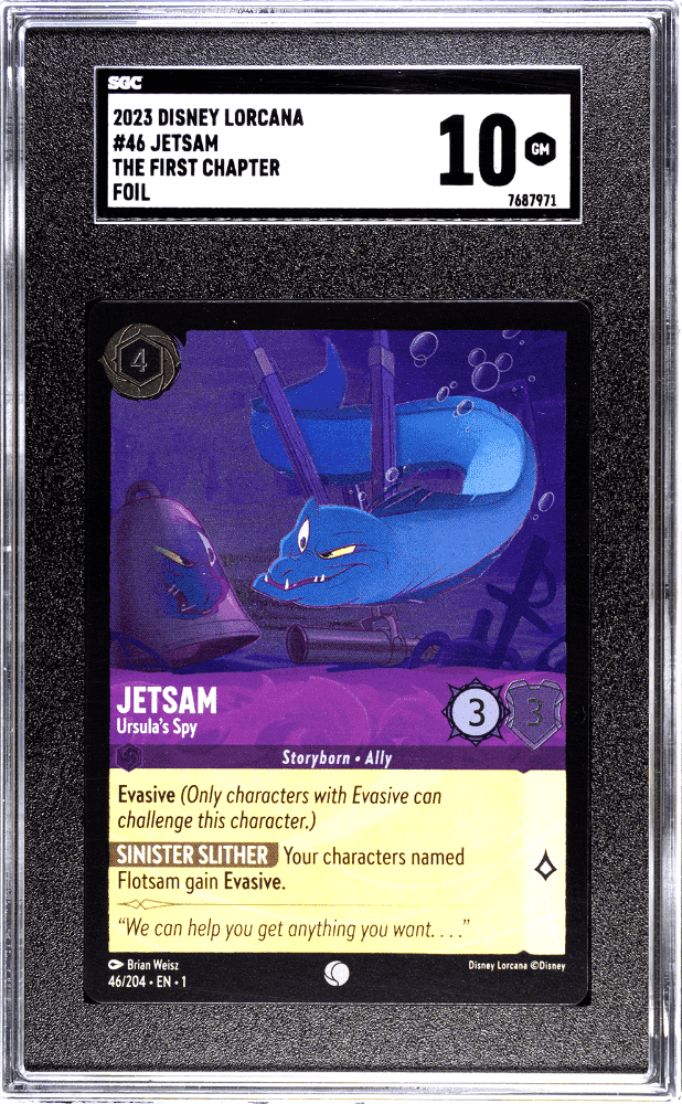 JETSAM #46 2023 DISNEY LORCANA THE FIRST CHAPTER FOIL SGC 10 GEM