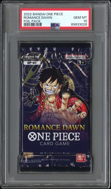 2022 BANDAI ONE PIECE ROMANCE DAWN FOIL PACK ROMANCE DAWN FOIL PACK # PSA GEM MT 10