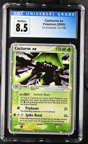 CACTURNE EX EX EMERALD #91/106 ULTRA RARE HOLO 2005 ENGLISH CGC 8.5