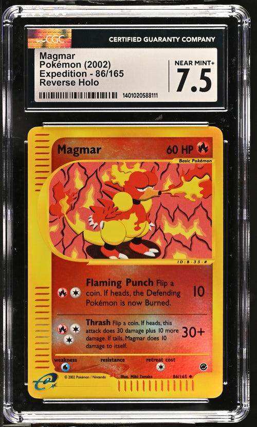 MAGMAR EXPEDITION #86/165 UNCOMMON REVERSE HOLO 2002 ENGLISH CGC 7.5