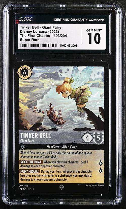 TINKER BELL - GIANT FAIRY THE FIRST CHAPTER SUPER RARE (DIAMOND) #193/204 2023 ENGLISH CGC GEM MINT 10