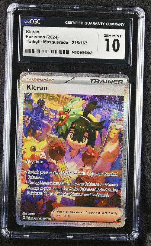 KIERAN TWILIGHT MASQUERADE - TWM EN #218/167 2024 ENGLISH CGC GEM MINT 10