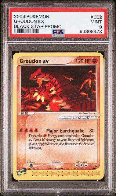 2003 POKEMON BLACK STAR PROMO GROUDON EX BLACK STAR PROMO #2 PSA MINT 9