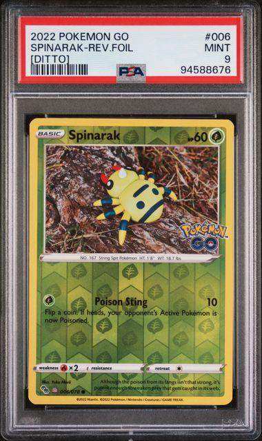 2022 POKEMON GO SPINARAK-REV.FOIL [DITTO] #6 PSA MINT 9