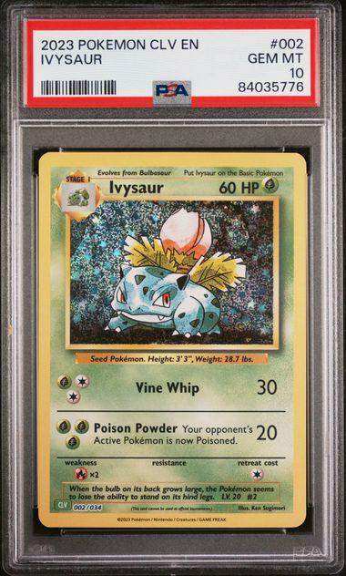 2023 POKEMON CLV-TRADING CARD GAME CLASSIC VENUSAUR & LUGIA ex DECK IVYSAUR #2 PSA GEM MT 10