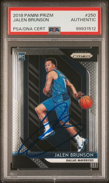 2018 PANINI PRIZM JALEN BRUNSON #250 PSA N0: AUTHENTIC Authentic JALEN BRUNSON