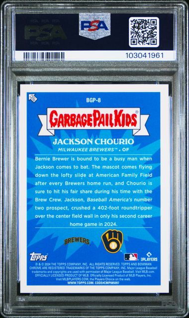 2024 BOWMAN CHROME MEGA BOX BOWMAN GPK JACKPOT JACKSON #8 PSA GEM MT 10