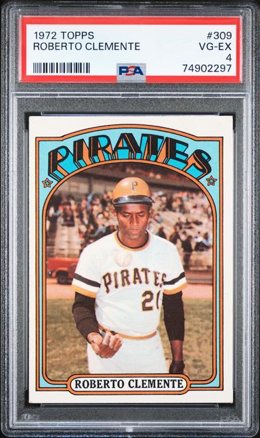 1972 TOPPS ROBERTO CLEMENTE #309 PSA VG-EX 4